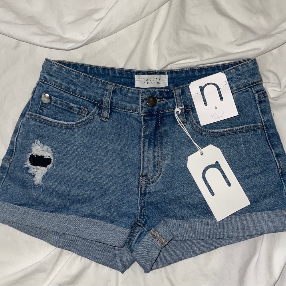 Denim shorts